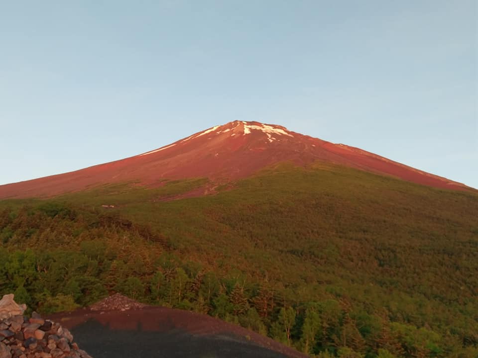 小富士でみる赤富士